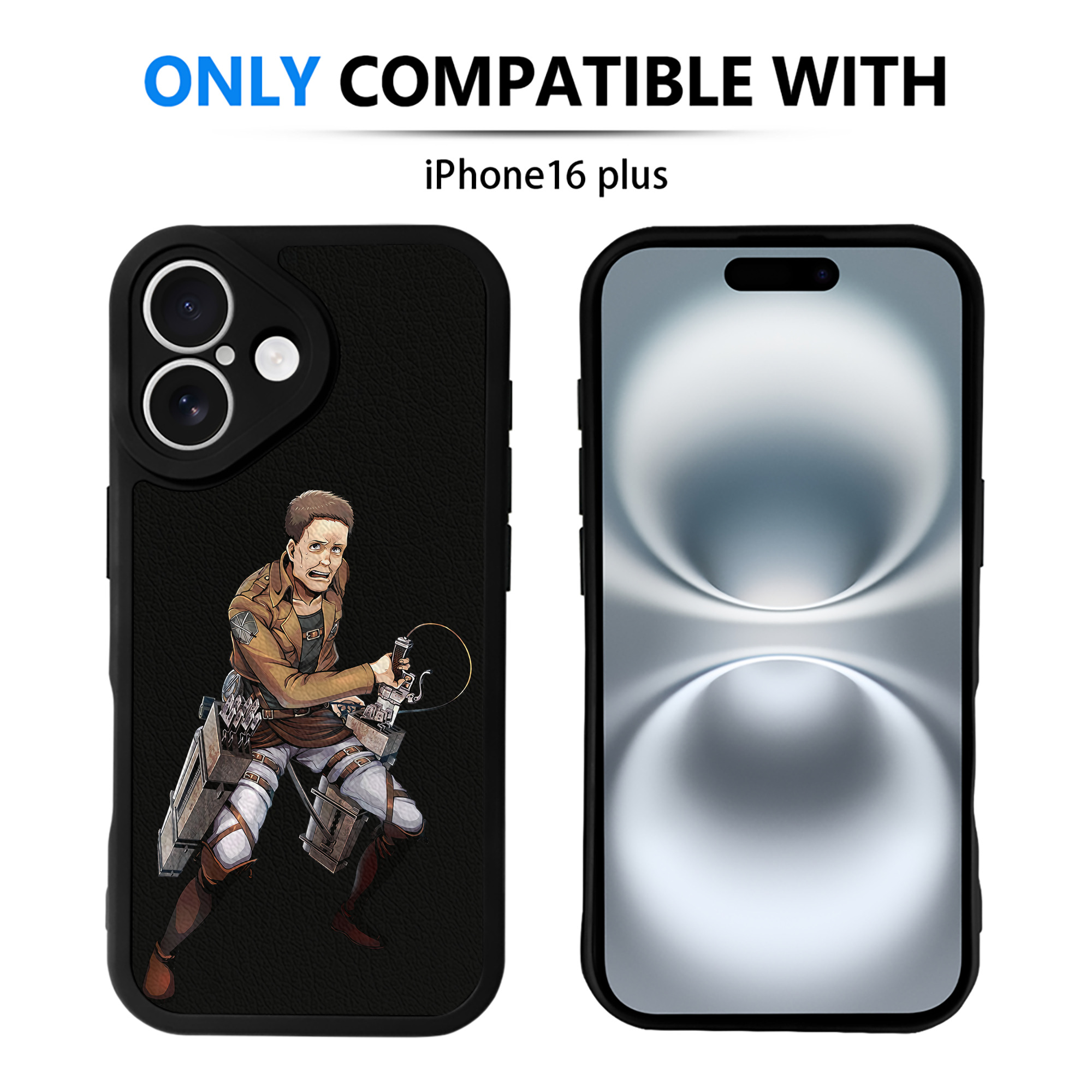 （画像用） 進撃の巨人 Attack on Titan 【iPhone 16シリーズ対応】シリコンスマホケース（レザー調） 材質：シリコン